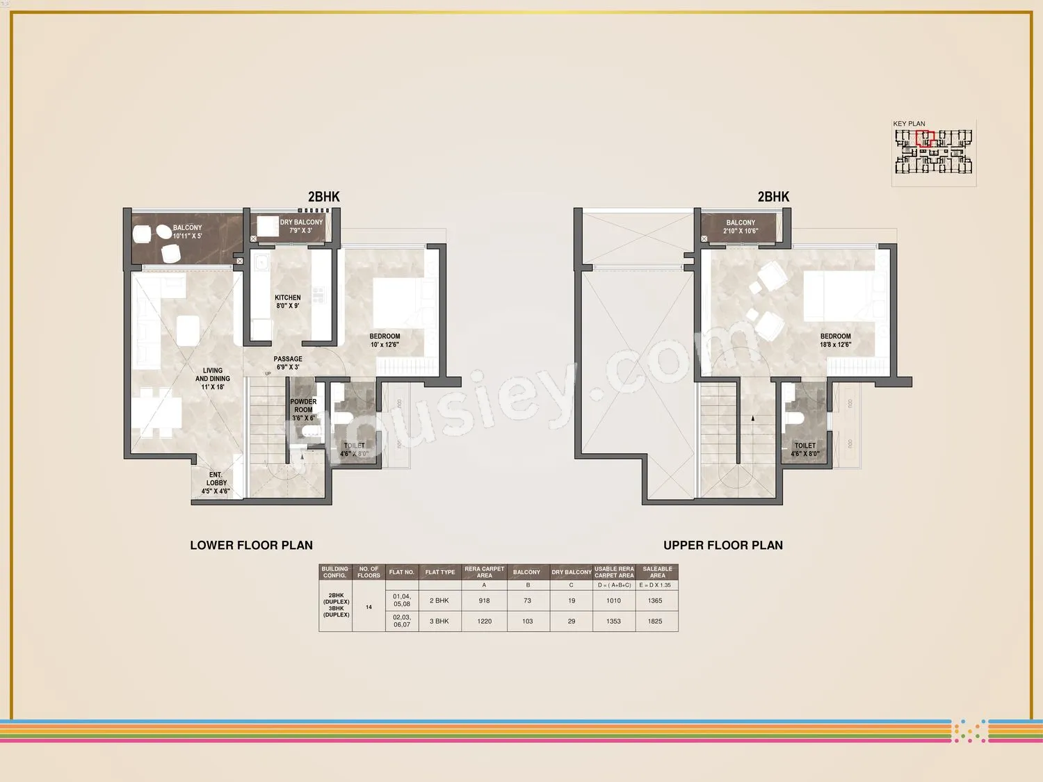Pride World City Montreal Unit plan - 1010 sq.ft.